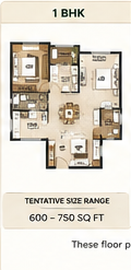 Conceptual 1 BHK planning study