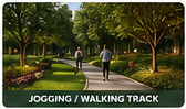 Conceptual jogging and walking track Conceptual jogging and walking track