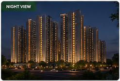 Conceptual residential towers at night Conceptual residential towers at night